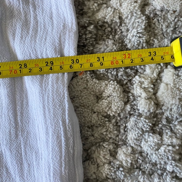 Brava Beach white beach coverup with fringe on bottom and tie in front - Picture 3 of 9